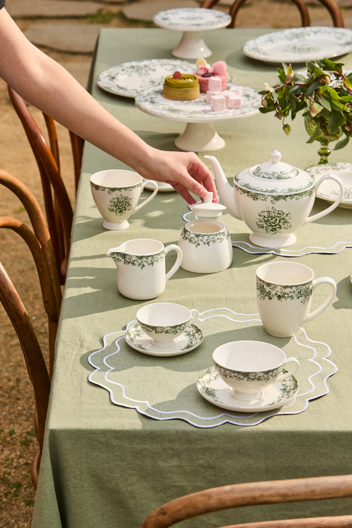 Casa Domani Rosetta Footed Mug Antique Green - 310ml