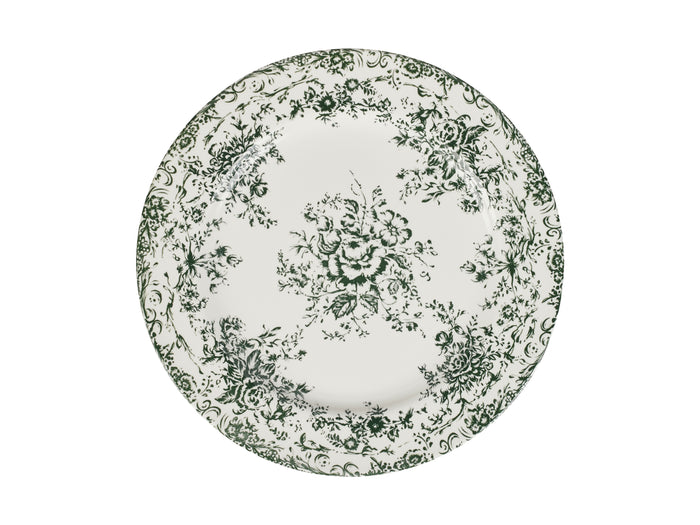Casa Domani Rosetta Round Platter Antique Green Gift Boxed - 33cm