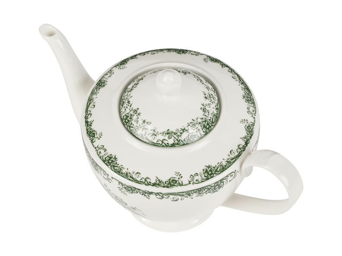 Casa Domani Rosetta Teapot Antique Green Gift Boxed - 1L