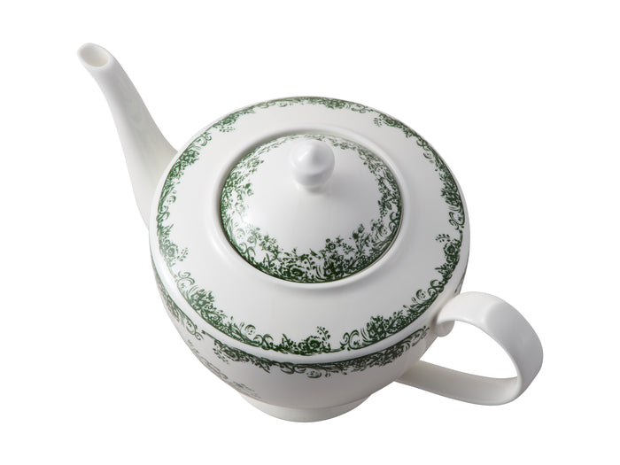 Casa Domani Rosetta Teapot Antique Green Gift Boxed - 1L