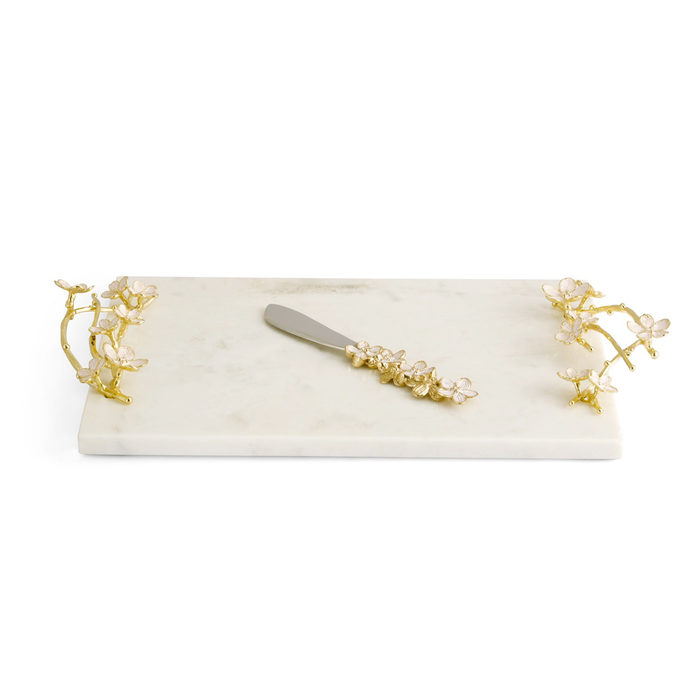 Cherry Blossom Small Cheese Board with Knife, Michael Aram - RSVP Style