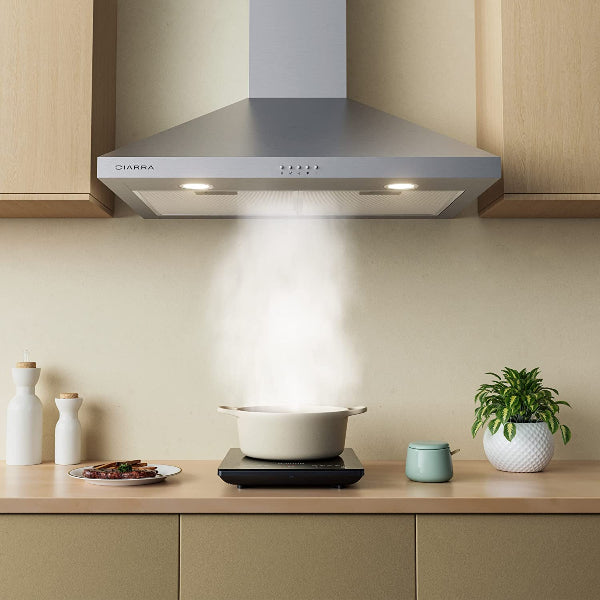 CIARRA CAS75206P 30" Stainless Steel  450 CFM Wall Mount Convertible Range Hood