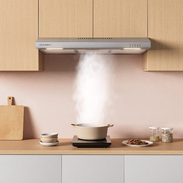 CIARRA CAS75918A 30" Stainless Steel 200 CFM Under Cabinet Convertible Range Hood