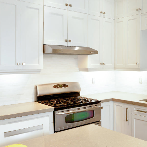 CIARRA CAS75918A 30" Stainless Steel 200 CFM Under Cabinet Convertible Range Hood