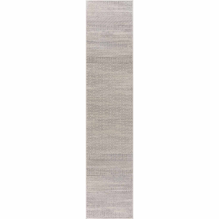 Contemporary Beige and Gray Tribal Trellis Medium pile Area Rug - The Rug Decor