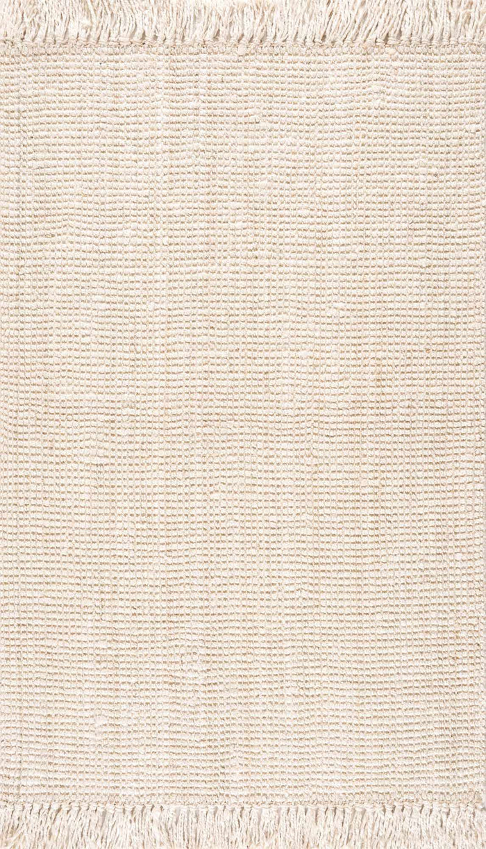 Contemporary Solid Hand Woven Tan Natural Fiber Jute Multi Size Area Rug - The Rug Decor