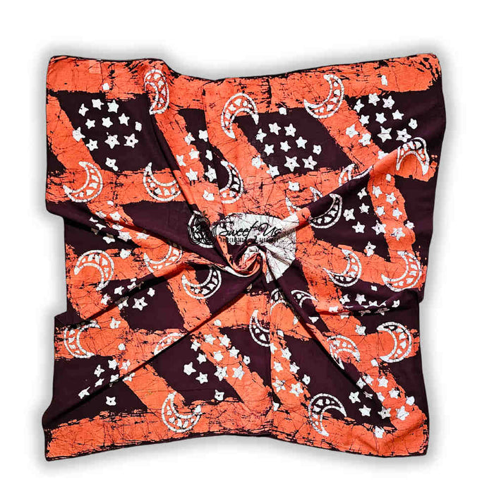 Cosmic Elegance Lightweight Floral Cotton Scarf — Merlot - Sweet Us
