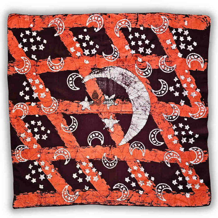 Cosmic Elegance Lightweight Floral Cotton Scarf — Merlot - Sweet Us