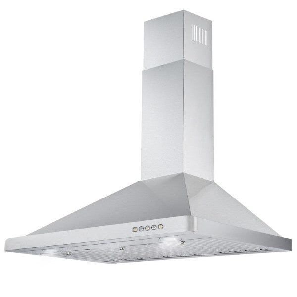 Cosmo COS-63190 36" Stainless Steel 380 CFM Wall Mount Range Hood with Controls
