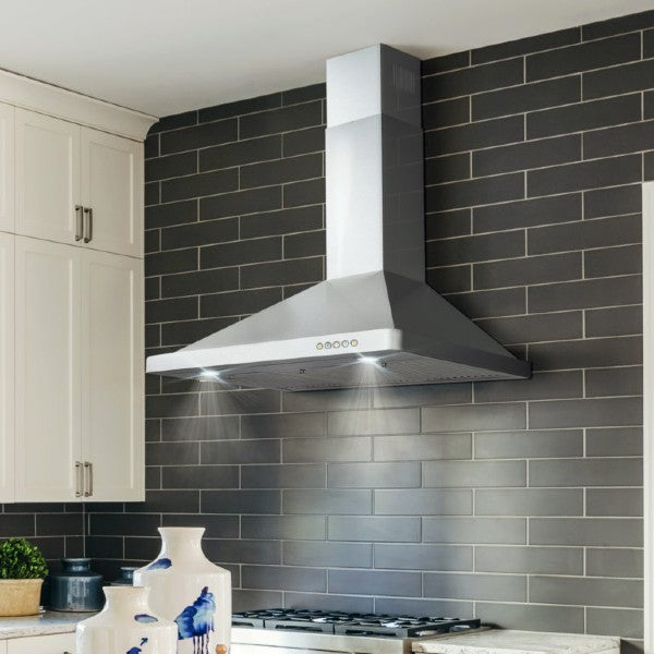 Cosmo COS-63190 36" Stainless Steel 380 CFM Wall Mount Range Hood with Controls