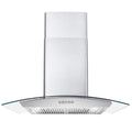 Cosmo COS-668A750 30" Stainless Steel 380 CFM Wall Mount Range Hood with Glass Visor