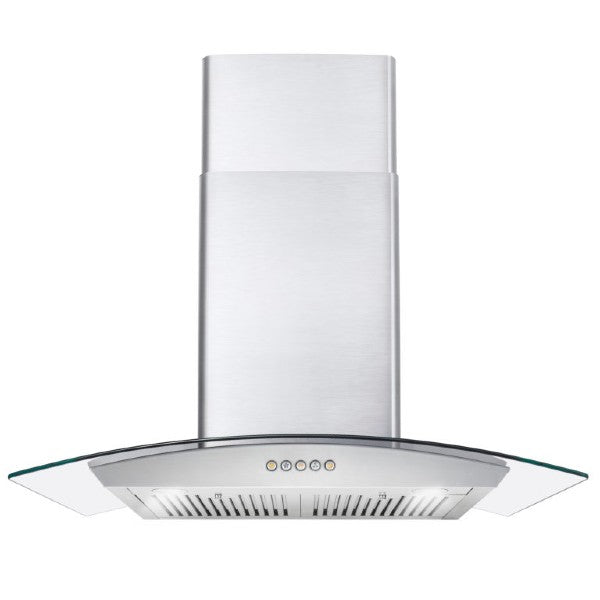 Cosmo COS-668A750 30" Stainless Steel 380 CFM Wall Mount Range Hood with Glass Visor