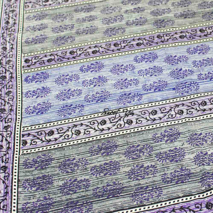 Cotton Floral Tablecloth Rectangle Blue - Sweet Us