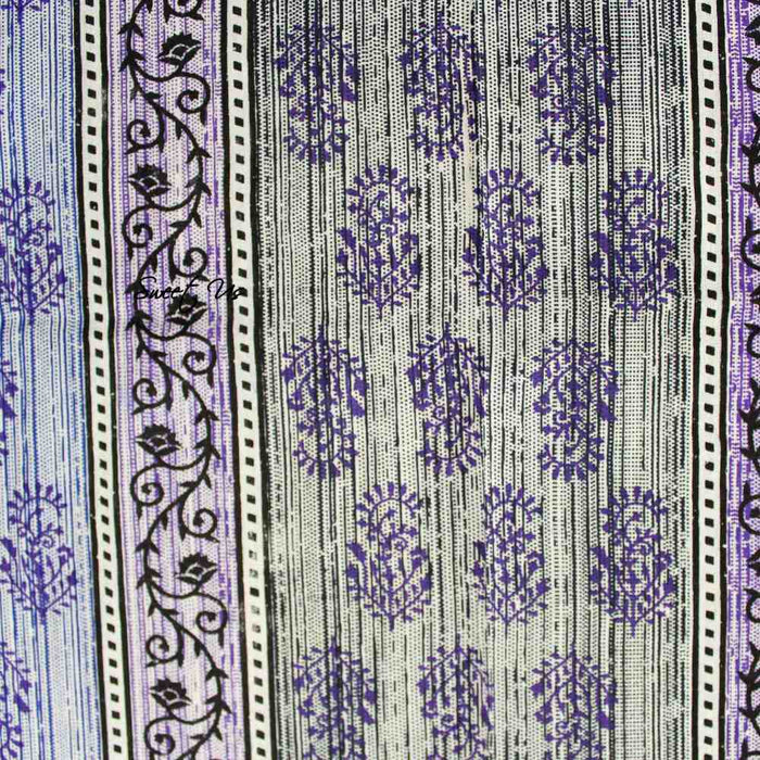 Cotton Floral Tablecloth Rectangle Blue - Sweet Us