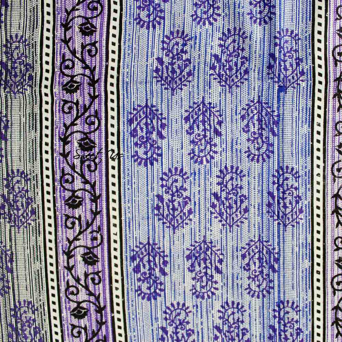 Cotton Floral Tablecloth Rectangle Blue - Sweet Us
