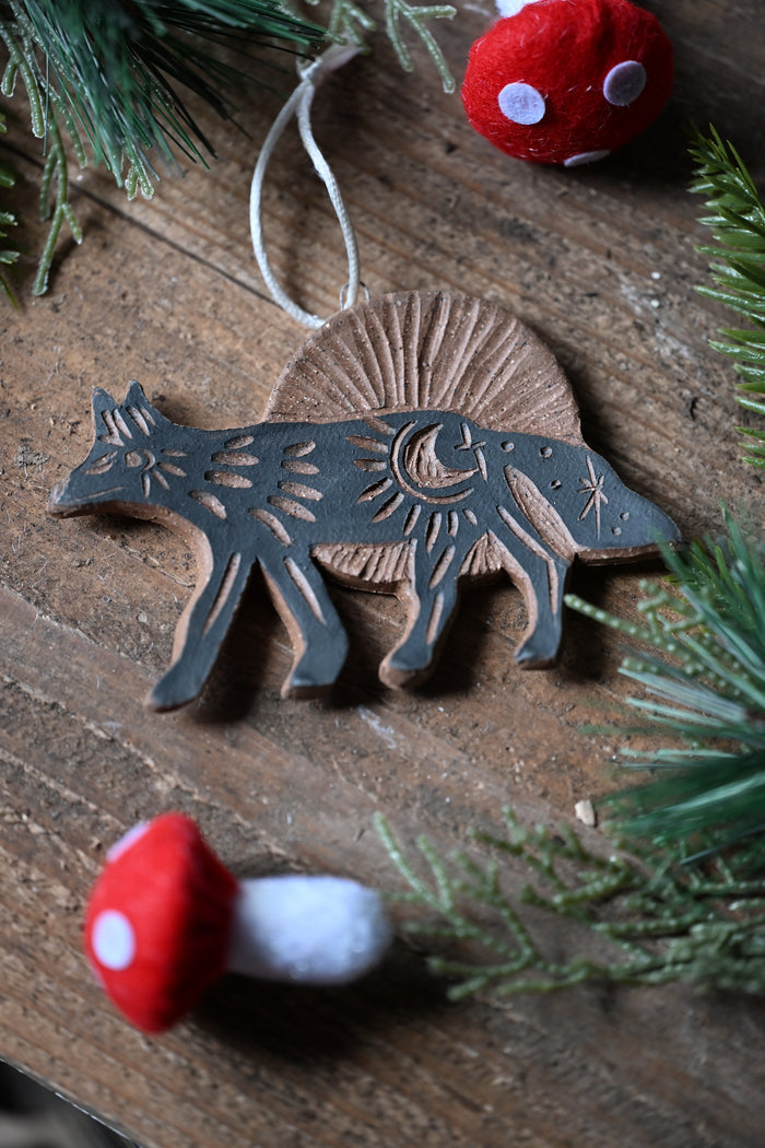 Coyote Ornament Reserved for Deb