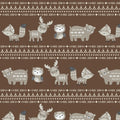Curtain Valance - Aztec Woodland Stripe Flannel