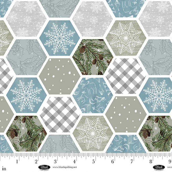 Curtain Valance - Chill Factor Wildlife Patched Gray Flannel