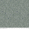 'Round the Mountain Table Tracks Dusk Cotton Fabric