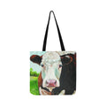 Cute cow painting print sk00006 Tote bag Reusable Shopping Bag Model 1660 (Two sides) - myfunfarm - clothing acceessories shoes for cow lovers, pig, horse, cat, sheep, dog, chicken, goat farmer