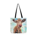 Cute cow painting print sk00007 Tote bag Reusable Shopping Bag Model 1660 (Two sides) - myfunfarm - clothing acceessories shoes for cow lovers, pig, horse, cat, sheep, dog, chicken, goat farmer