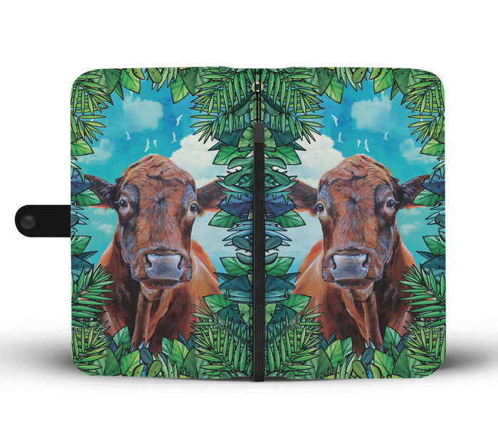 Cute cow wattercolor print sk00002 - Wallet Phone case - myfunfarm - clothing acceessories shoes for cow lovers, pig, horse, cat, sheep, dog, chicken, goat farmer