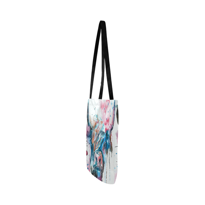 Cute Highland cattle print Tote bag sk00022 Reusable Shopping Bag Model 1660 (Two sides) - myfunfarm - clothing acceessories shoes for cow lovers, pig, horse, cat, sheep, dog, chicken, goat farmer