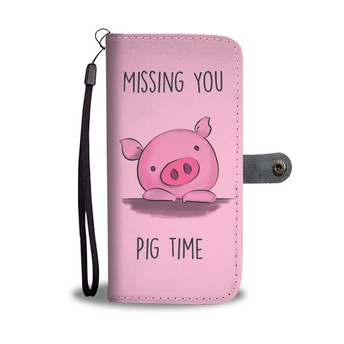 Cute pig funny - Wallet Phone case - myfunfarm - clothing acceessories shoes for cow lovers, pig, horse, cat, sheep, dog, chicken, goat farmer