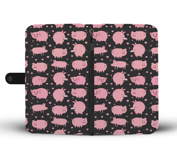 Cute pig pattern - Wallet Phone case - myfunfarm - clothing acceessories shoes for cow lovers, pig, horse, cat, sheep, dog, chicken, goat farmer