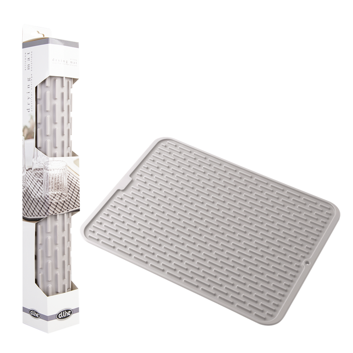 D. Line Silicone Drying Mat 43x32cm - Stone