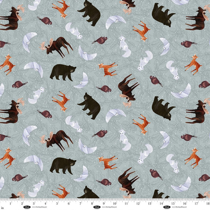 Double Sided Flannel Blanket - Chill Factor Wildlife Sage Flannel