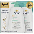 DOVE SENSITIVE SKIN HYPOALLERGENIC BODY WASH 30.6 OZ 2PK #ROCK VALUE-ORDER BY TUESDAY EVENING OCT 27 ARRIVING NOV 04  FOR DELIVERY#