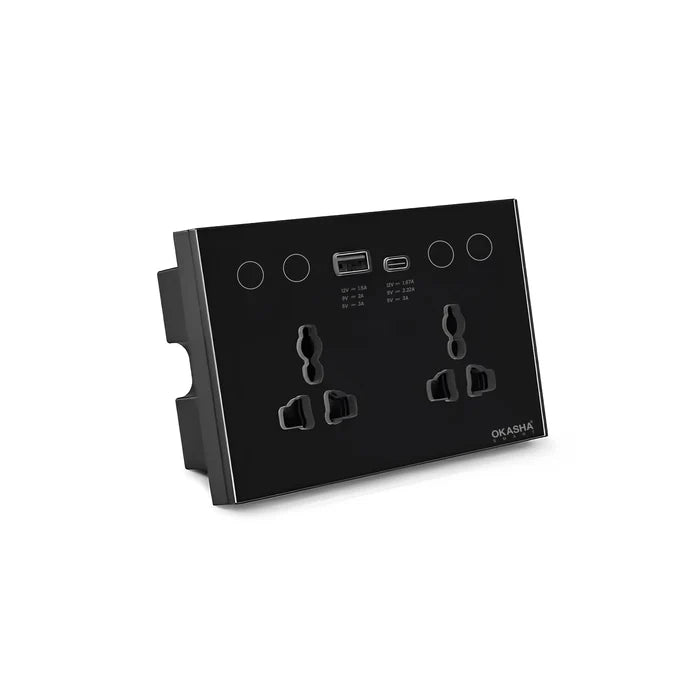 Dual Universal Smart Socket with 1USB+1 C Type Pakistan