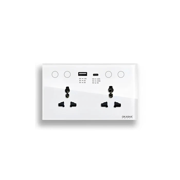 Best Dual Universal Smart Socket with 1USB+1 C Type