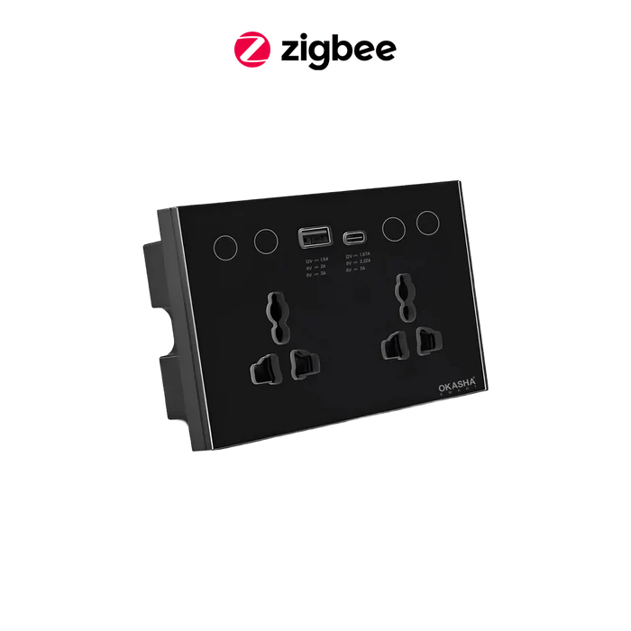 Dual Universal Smart Socket with 1USB+1 C Type