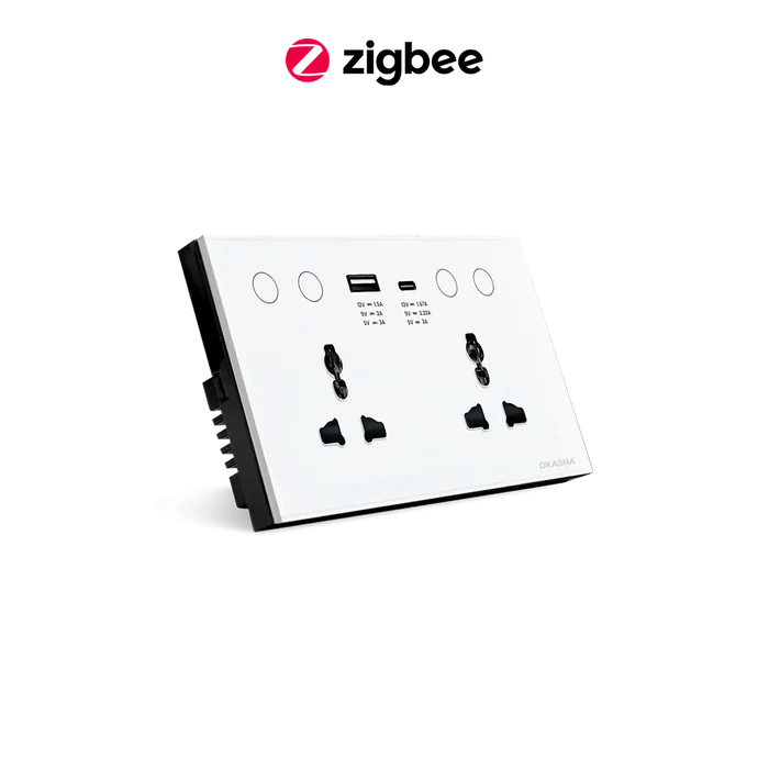 Dual Universal Smart Socket with 1USB+1 C Type