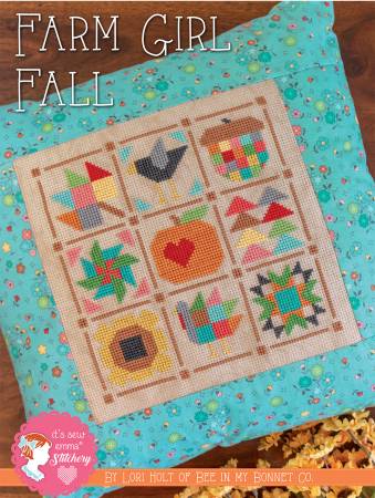 Farm Girl Fall Cross Stitch Pattern - Lori Holt for Bee in my Bonnet