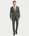 Ferrecci Mens Heather Gray Classic Fit Wool Blend 2 Piece Suit