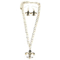 Fleur De Lis Necklace & Earrings