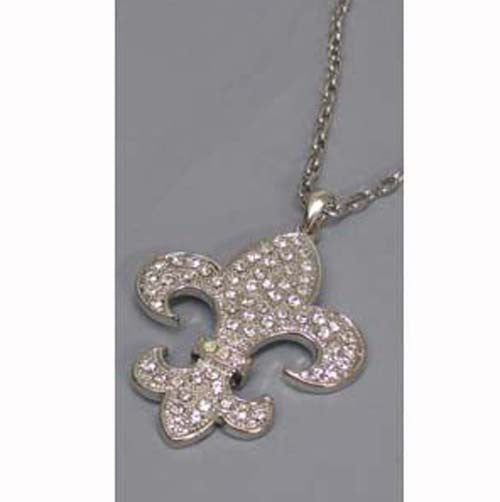 Fleur de lis Necklace Silver