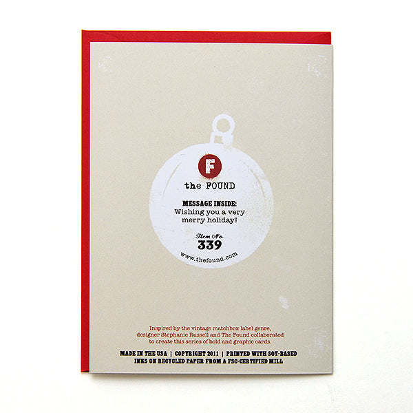 Found Christmas Card, 339 (Ornaments & Bells)