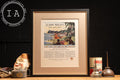 Framed Socony Vacuum Oil 12,000 Miles Ad