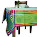 Wipeable Jacquard Tablecloth Rectangle Spill Resistant French Cotton Multicolor - Sweet Us