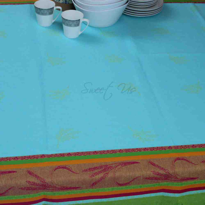 Wipeable Jacquard Tablecloth Rectangle Spill Resistant French Cotton Multicolor - Sweet Us