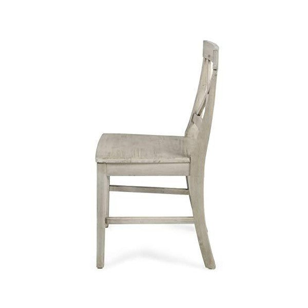 Great Deal Furniture Truda 21" Light Grey Acacia Wood Farmhouse Dining Chairs