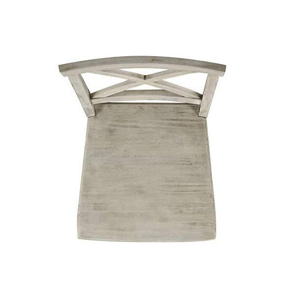 Great Deal Furniture Truda 21" Light Grey Acacia Wood Farmhouse Dining Chairs