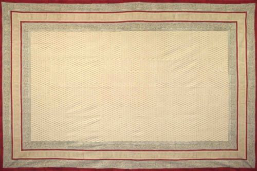 Handmade 100% Cotton Bagru Block Print Tablecloth Cotton 60x60 Square Red - Sweet Us