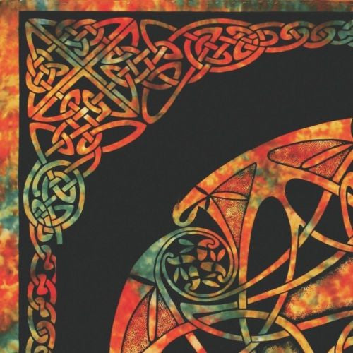 Handmade 100% Cotton Celtic Tie Dye Tapestry Tablecloth Spread Twin 70x104 Amber - Sweet Us