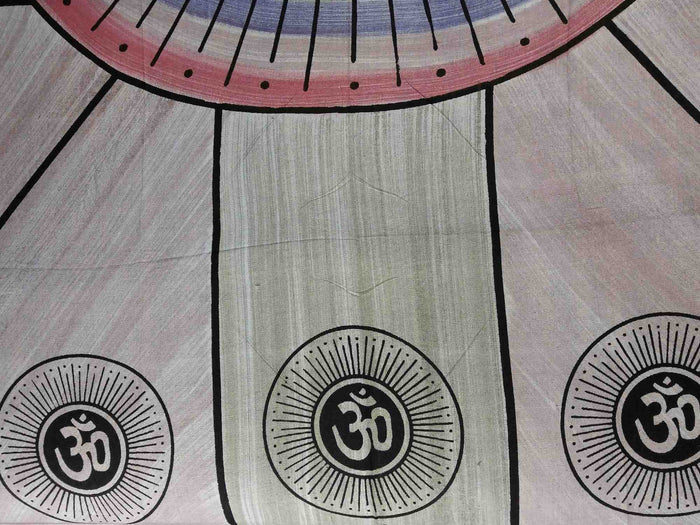 Handmade 100% Cotton Mandala Om Tie Dye Tapestry Tablecloth Spread Full Yoga - Sweet Us