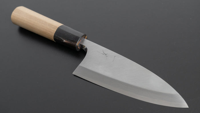Hitohira Kikuchiyo Manzo White #3 Deba 120mm Ho Wood Handle (D-Shape) - HITOHIRA
